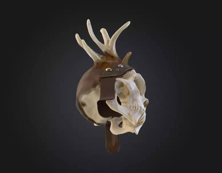 Bone Crown Helm is a menacing 3D Low-poly 3D model_14