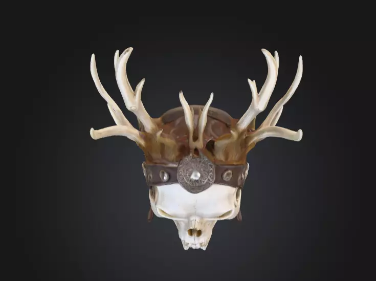 Bone Crown Helm is a menacing 3D Low-poly 3D model_8