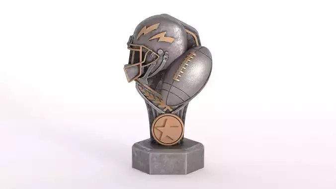 American Football Trophy 3D model