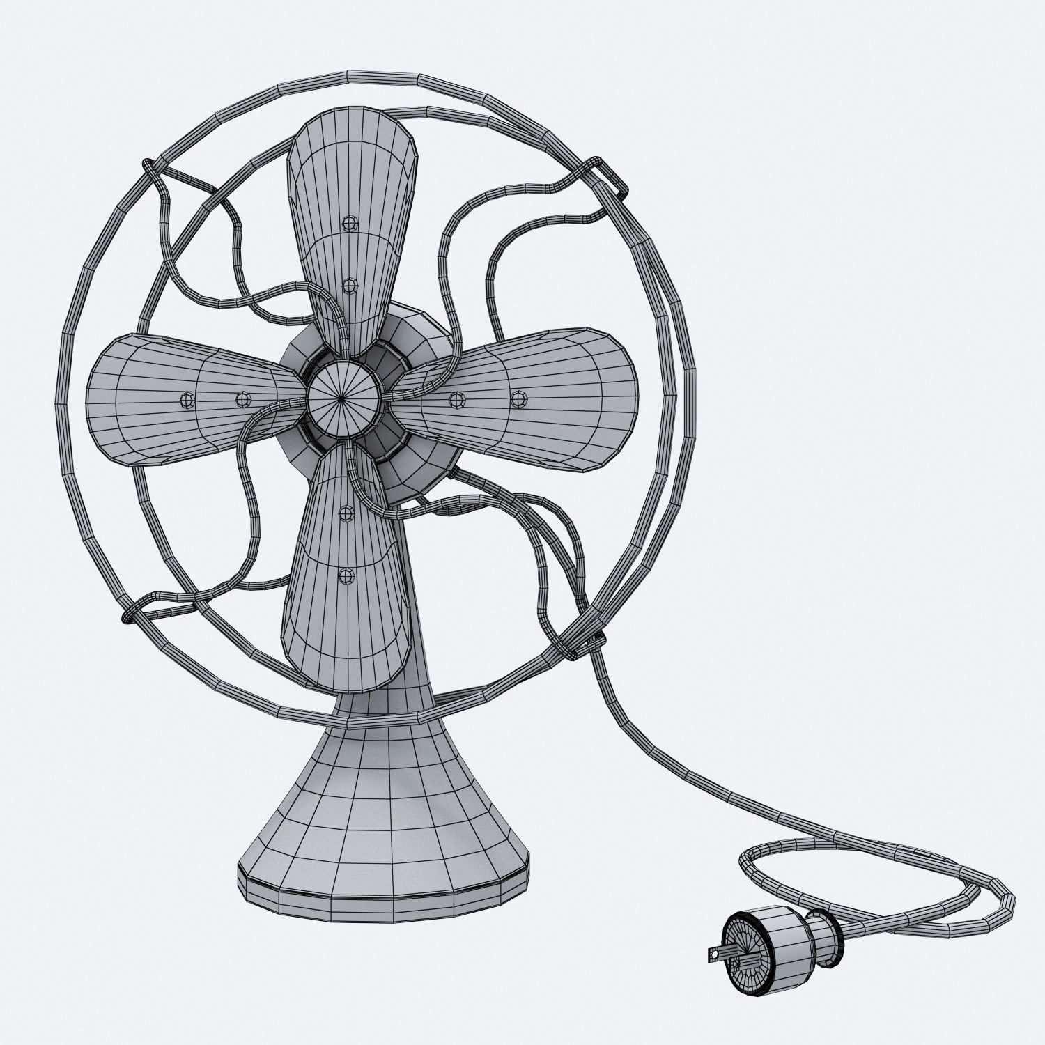 Old Worn Fan 3D model_4