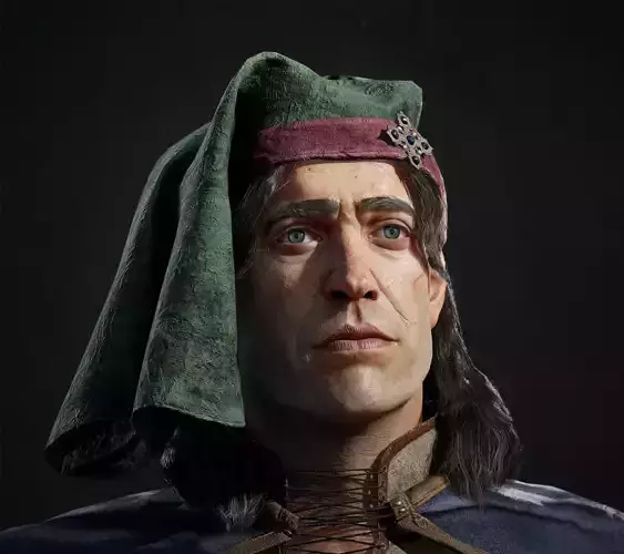 High Quality Warrior Hero 3D Model Rigged  Printable