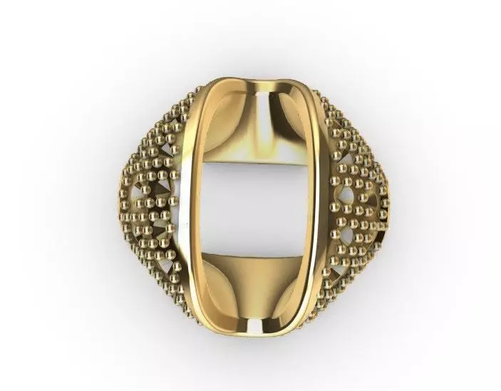 Beaded Metal Strap Loop with Rhinestone  Accessories 3D Model 3D model_1