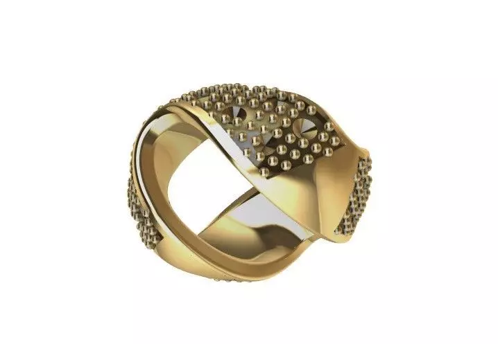 Beaded Metal Strap Loop with Rhinestone  Accessories 3D Model 3D model_4