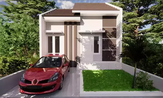 3D House Design Model Facade Only 11 3D model