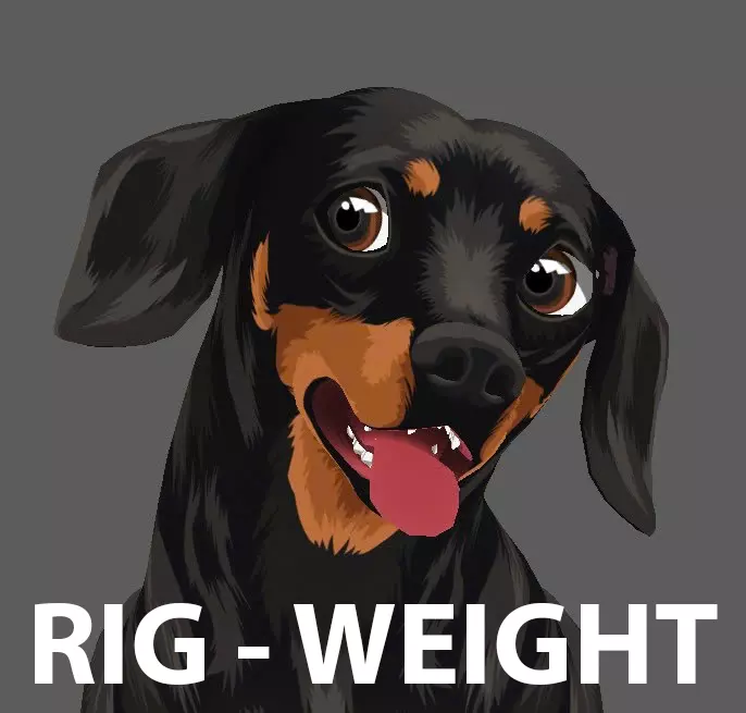 Dachshund Rig Weight 3D model