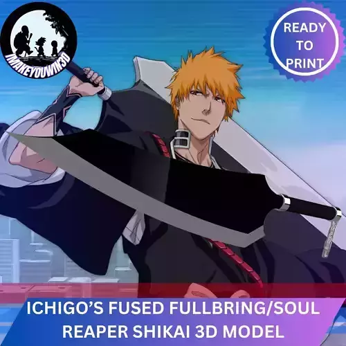 Bleach - Ichigos Fused Fullbring-Soul Reaper Shikai for cosplay