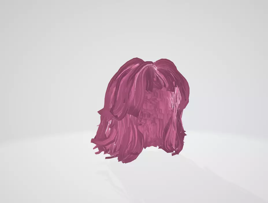 Realistic Pink Hair 3D Model 3D model_0