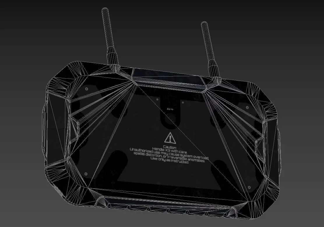 Sci-fi Controller X3 Device PBR Low-poly 3D model_10