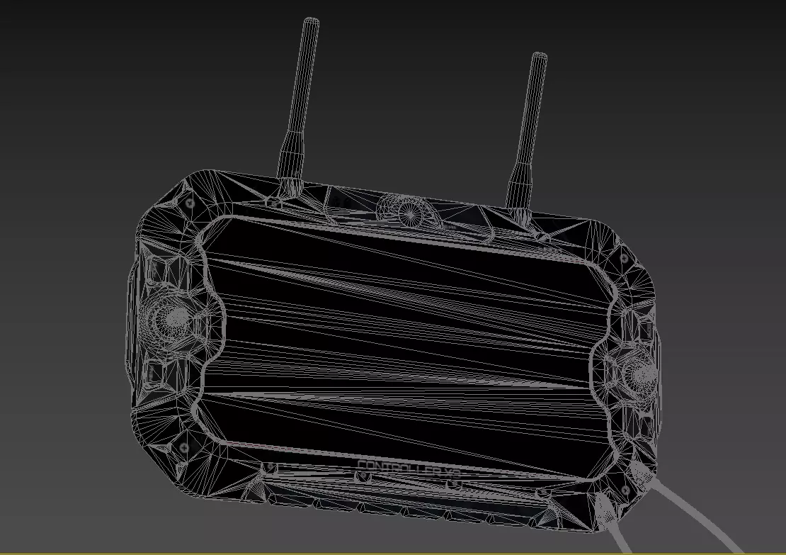 Sci-fi Controller X3 Device PBR Low-poly 3D model_7