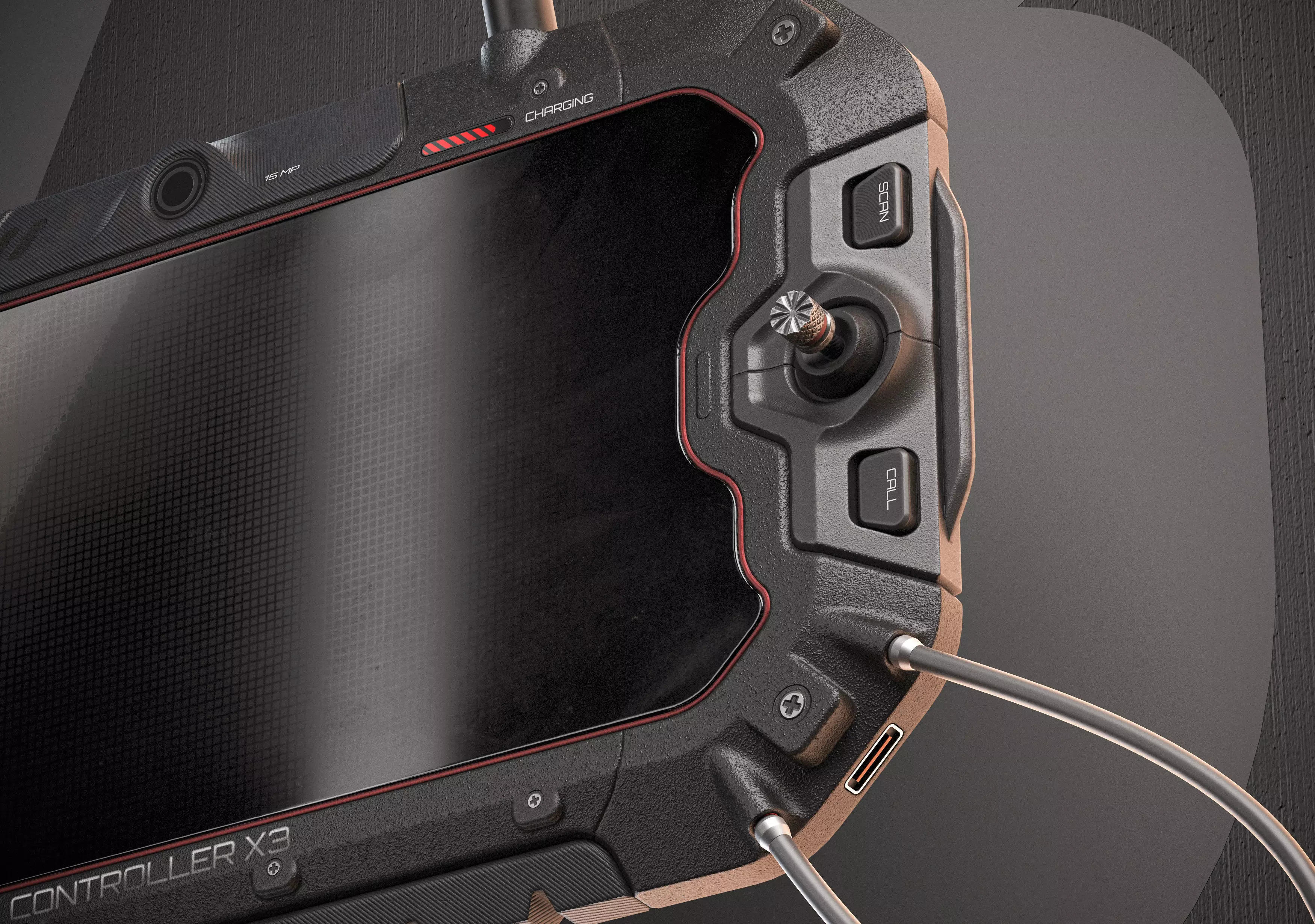 Sci-fi Controller X3 Device PBR Low-poly 3D model_4