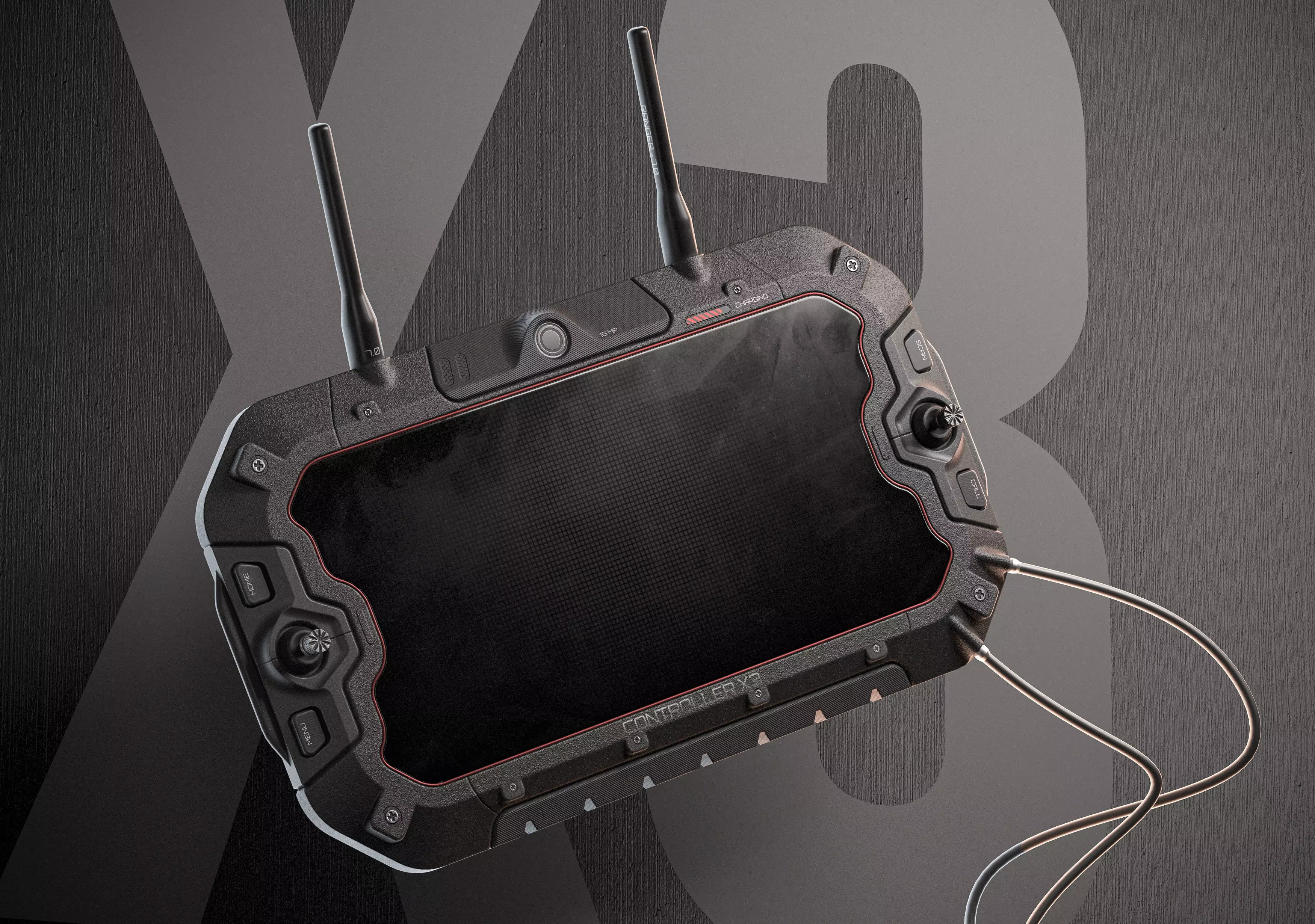 Sci-fi Controller X3 Device PBR Low-poly 3D model_1