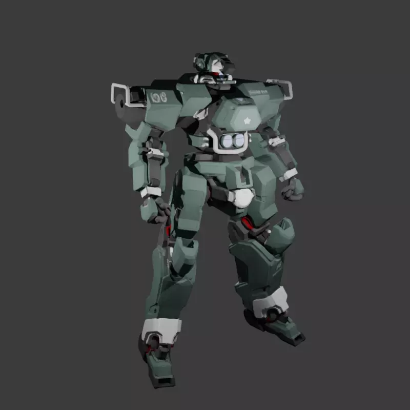 Mecha Cerberus 3D model_2