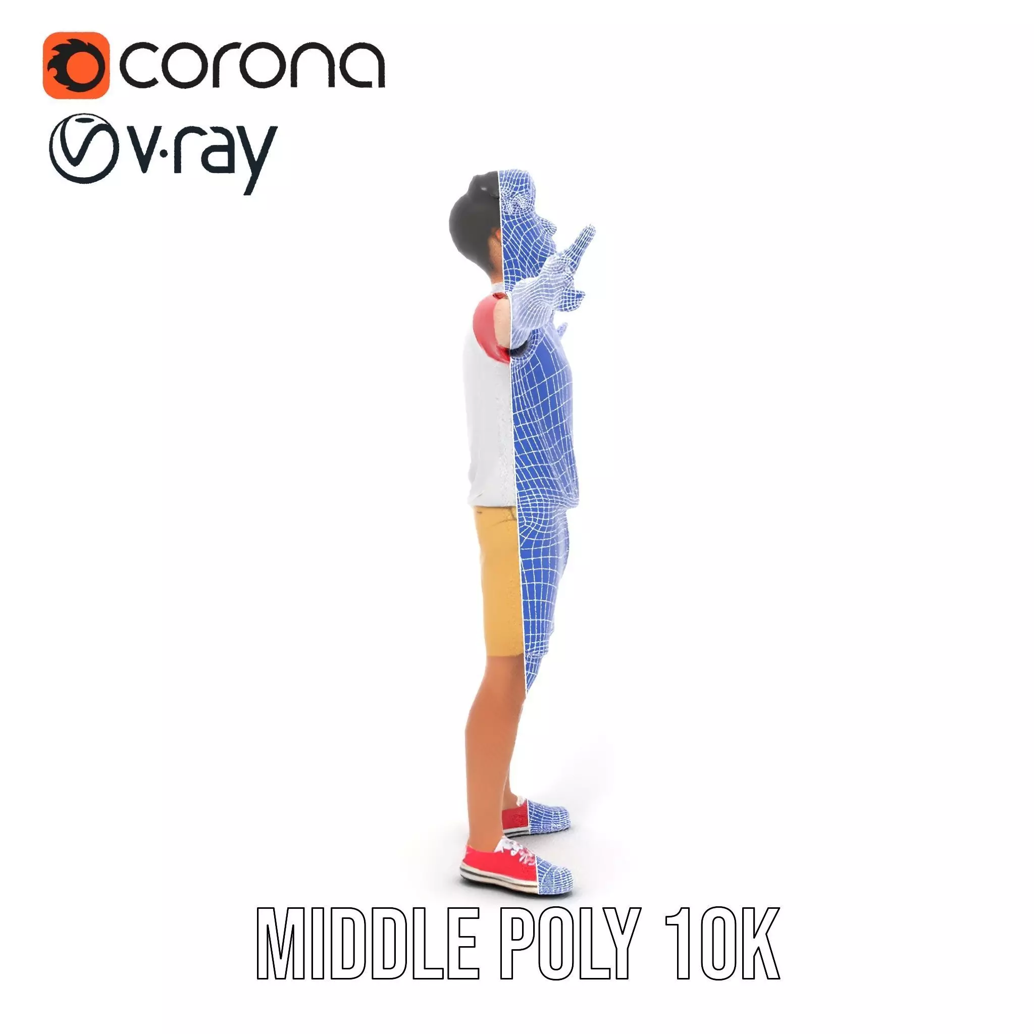 Casual Summer Outfit model pack Low-poly 3D model_26