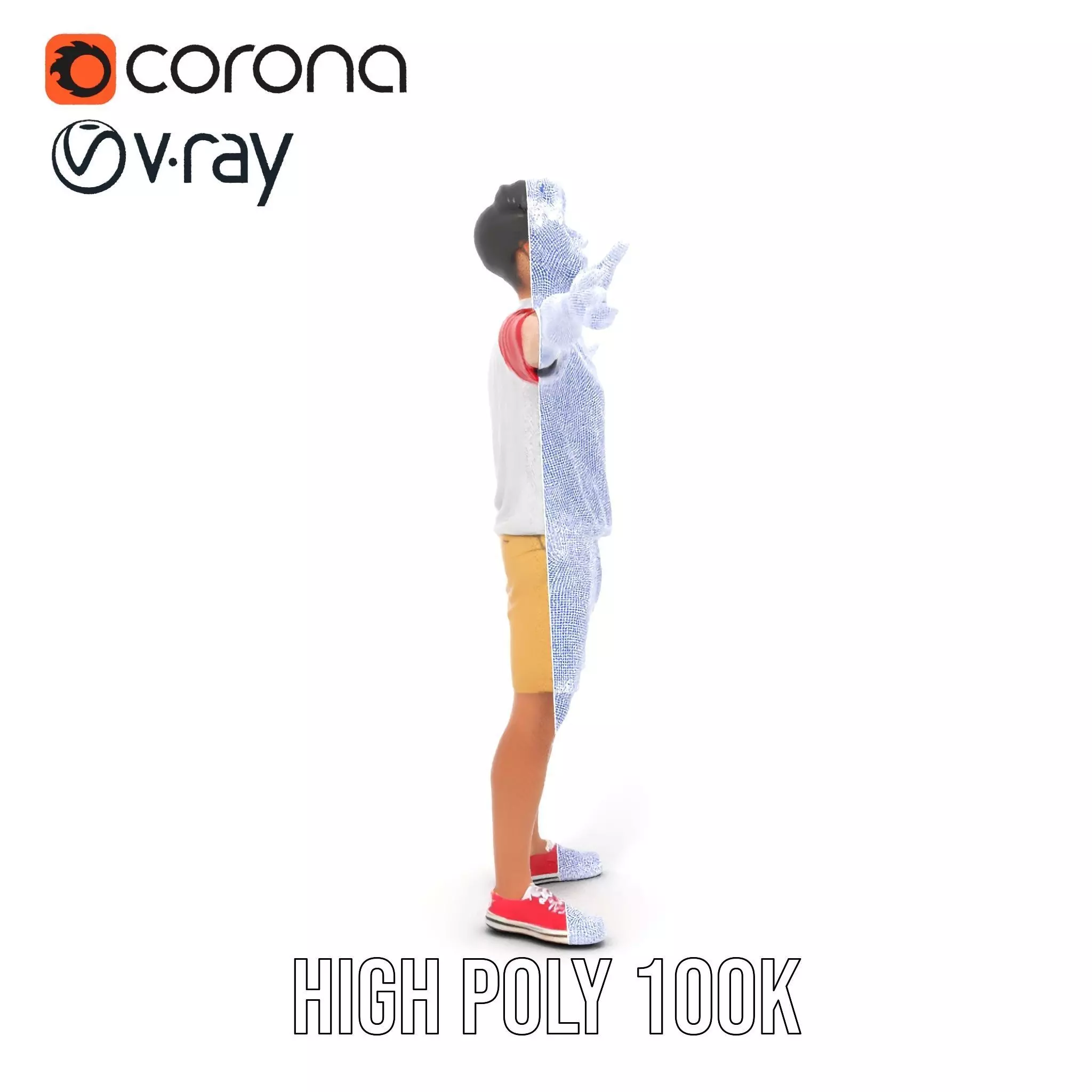 Casual Summer Outfit model pack Low-poly 3D model_34