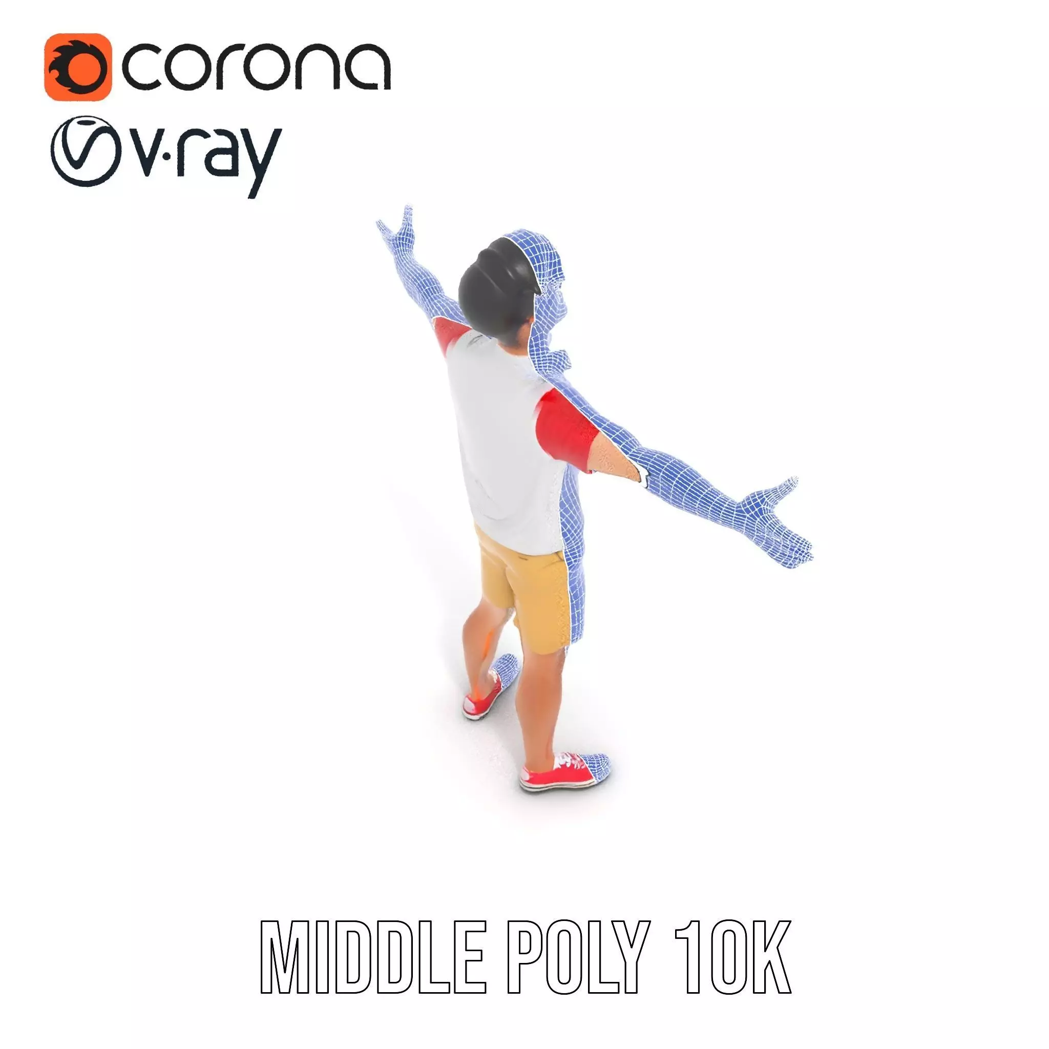 Casual Summer Outfit model pack Low-poly 3D model_23