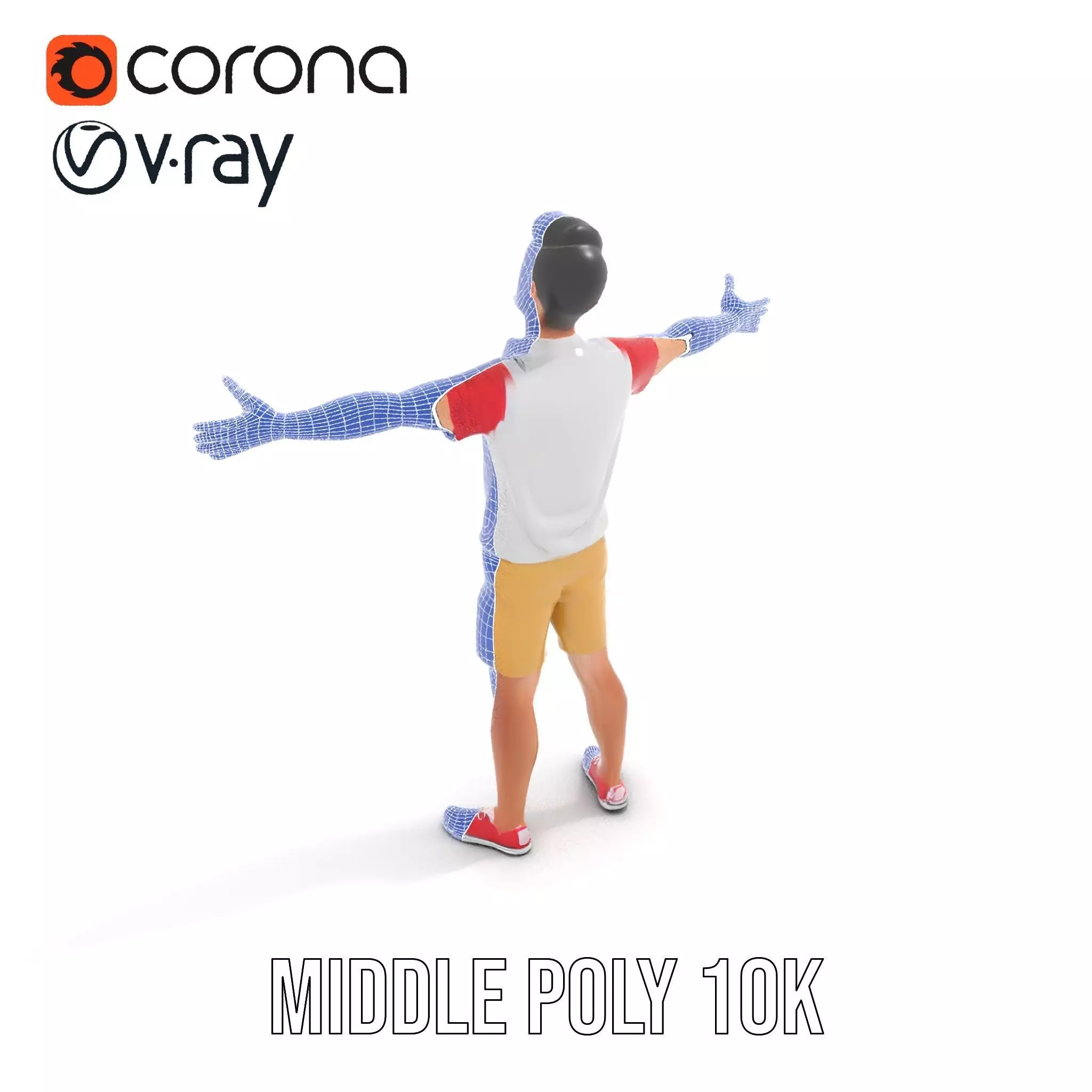 Casual Summer Outfit model pack Low-poly 3D model_20