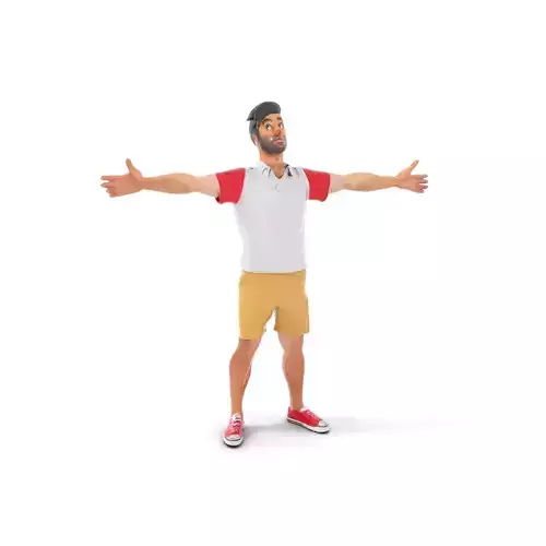 Casual Summer Outfit model pack Low-poly 3D model