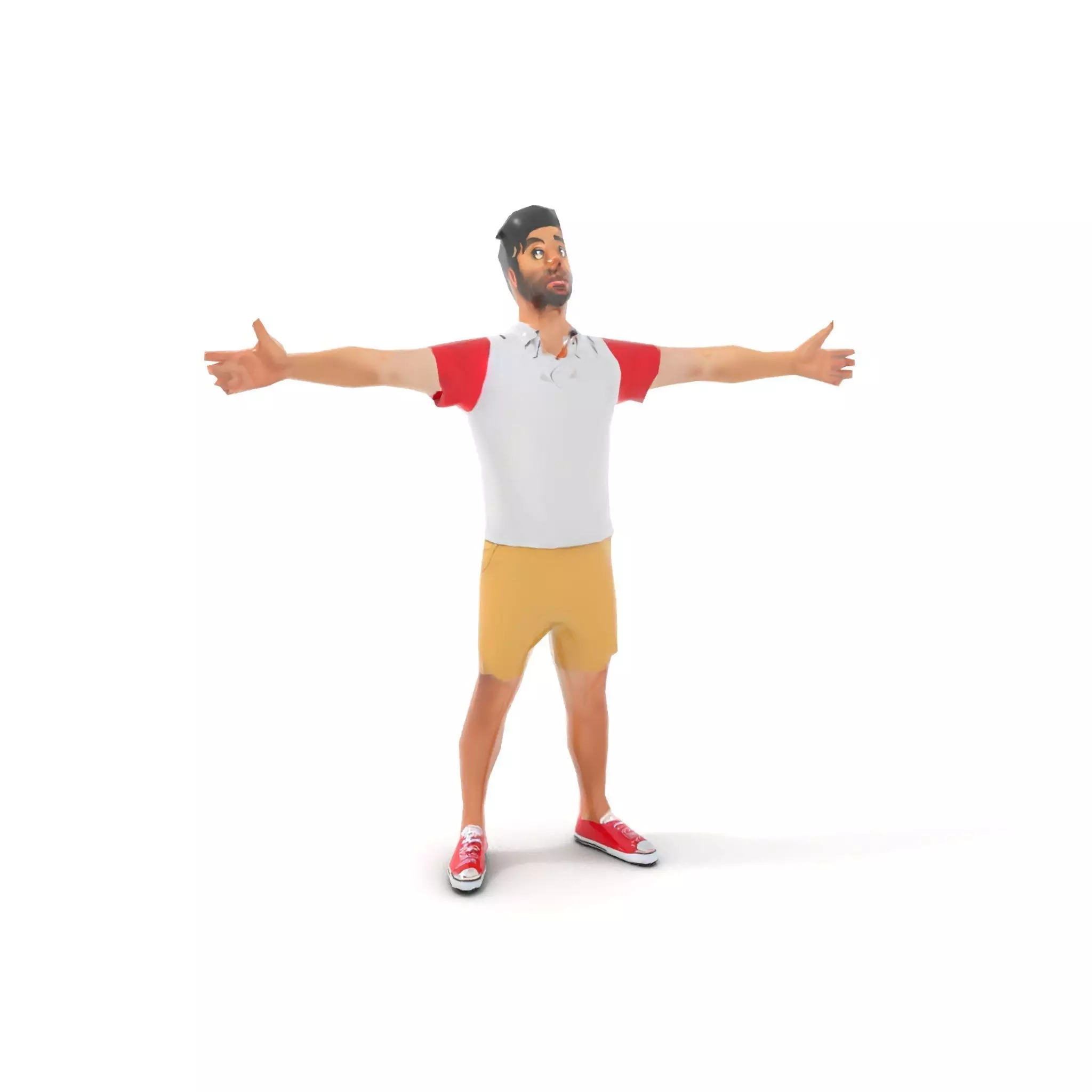 Casual Summer Outfit model pack Low-poly 3D model_8