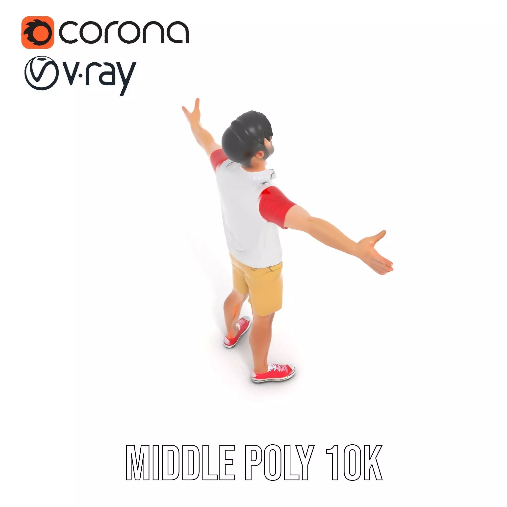 Casual Summer Outfit model pack Low-poly 3D model_18