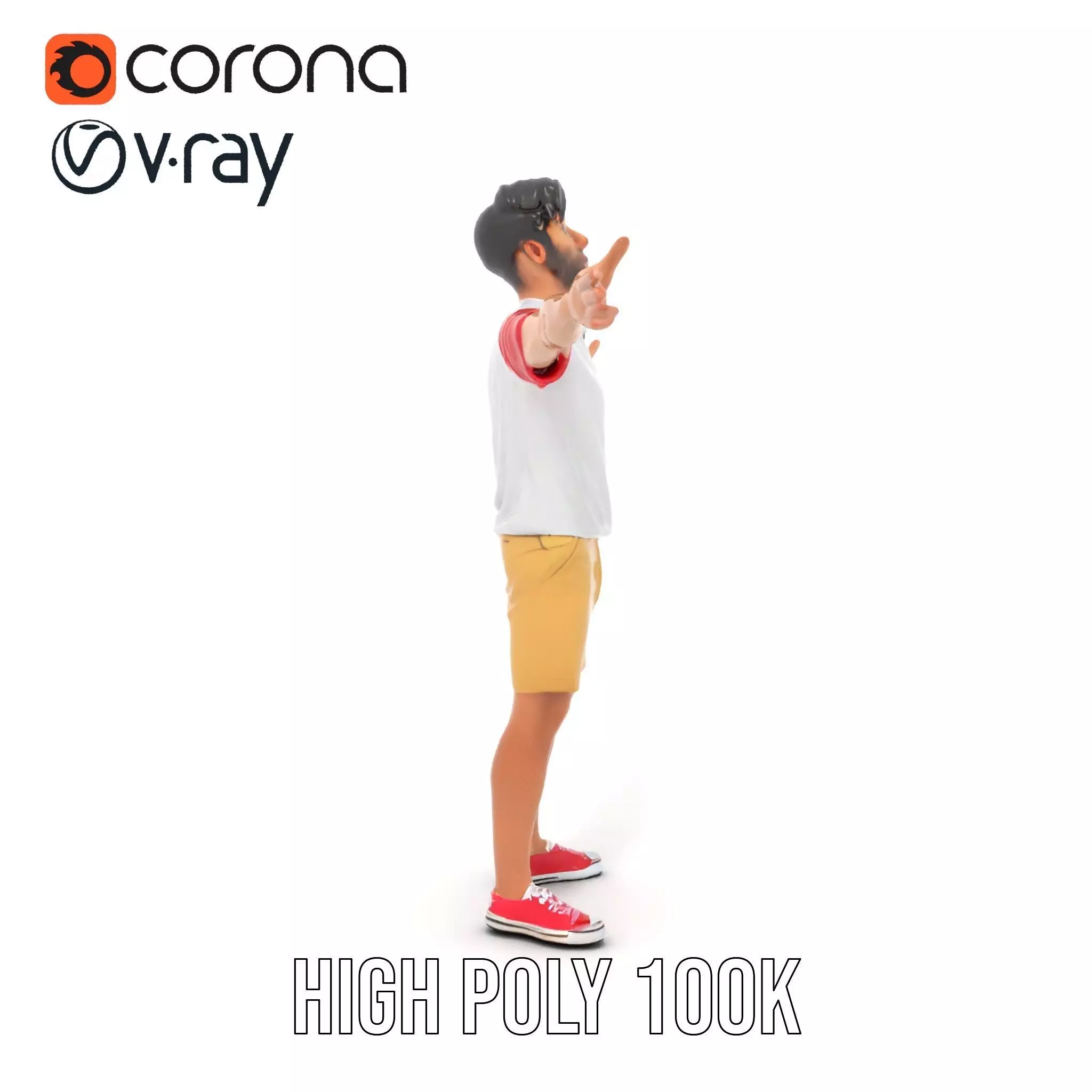 Casual Summer Outfit model pack Low-poly 3D model_25