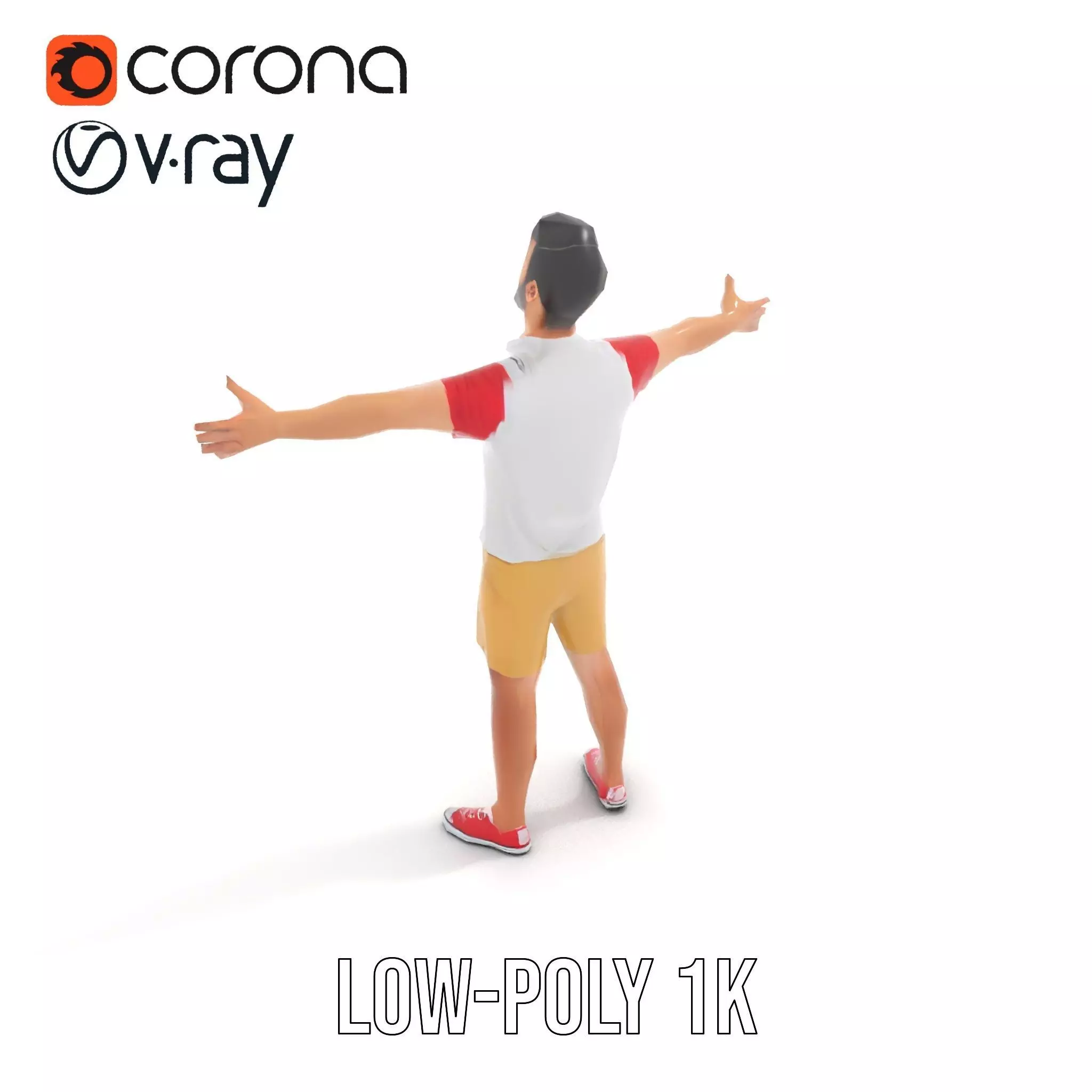 Casual Summer Outfit model pack Low-poly 3D model_19