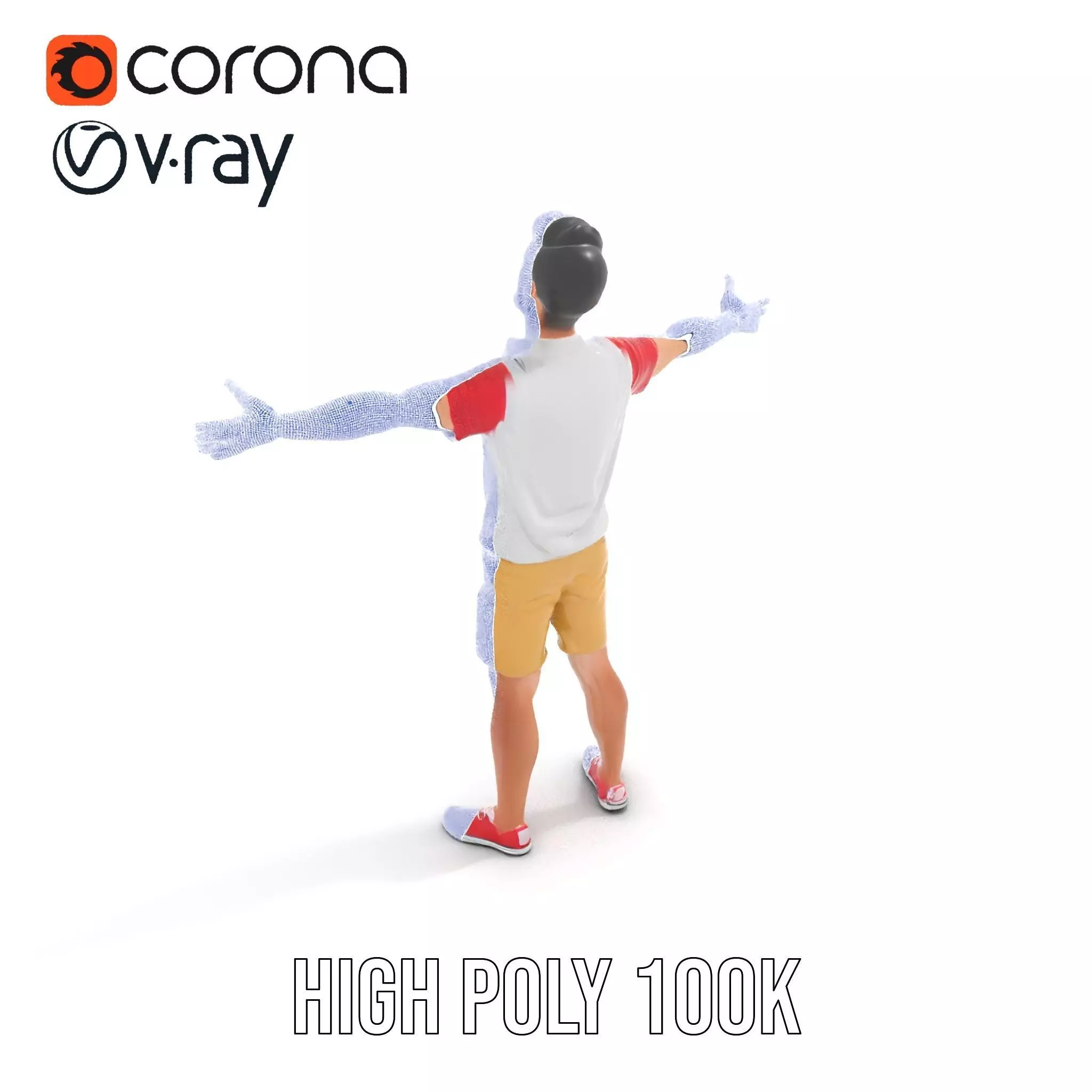 Casual Summer Outfit model pack Low-poly 3D model_28