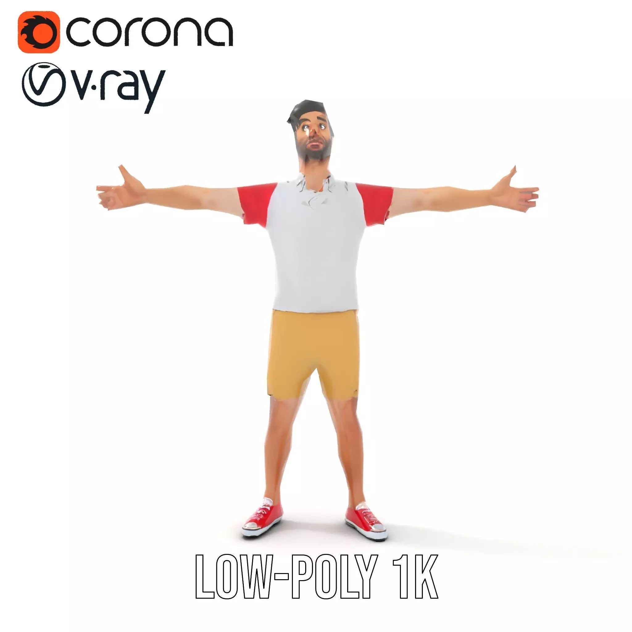 Casual Summer Outfit model pack Low-poly 3D model_21