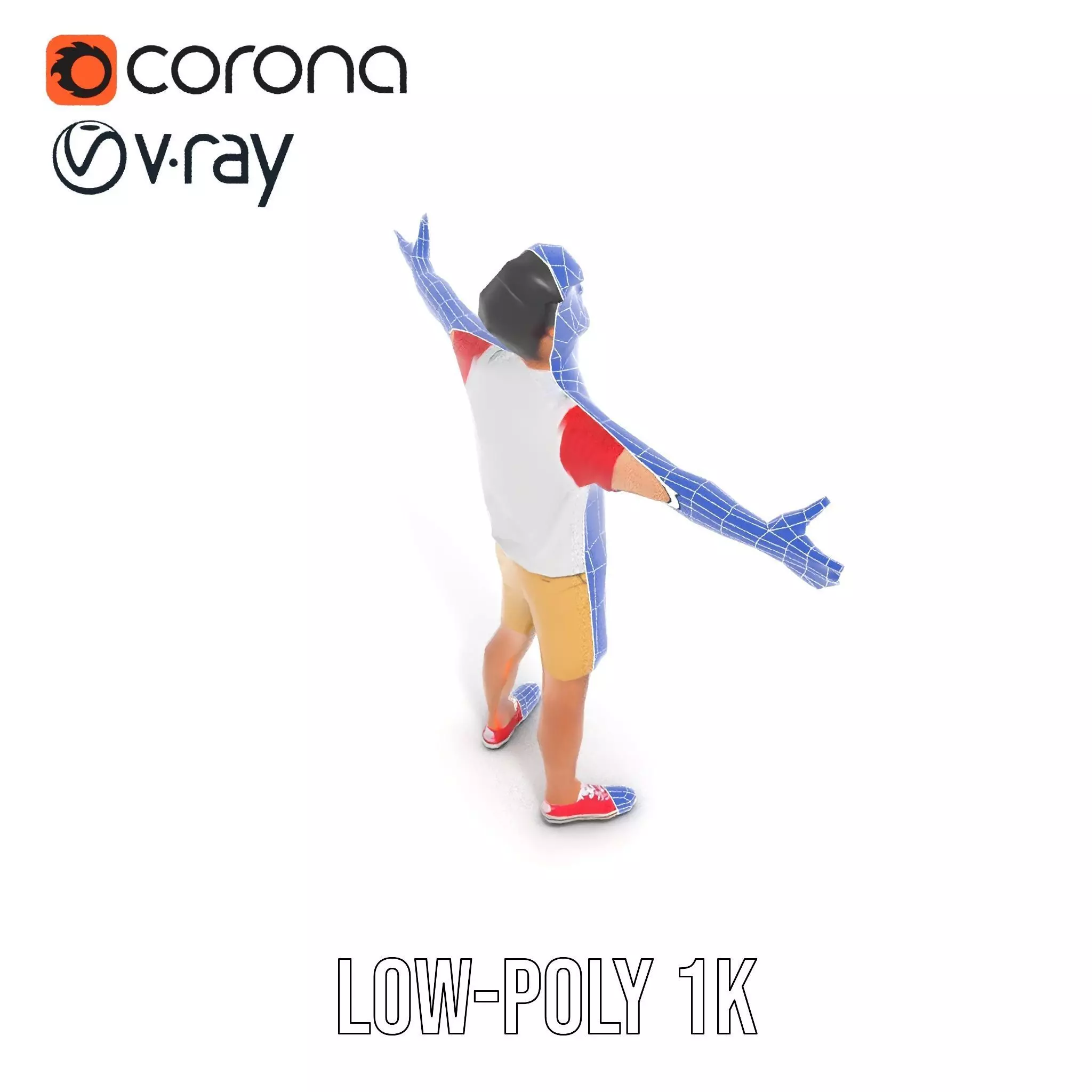 Casual Summer Outfit model pack Low-poly 3D model_14