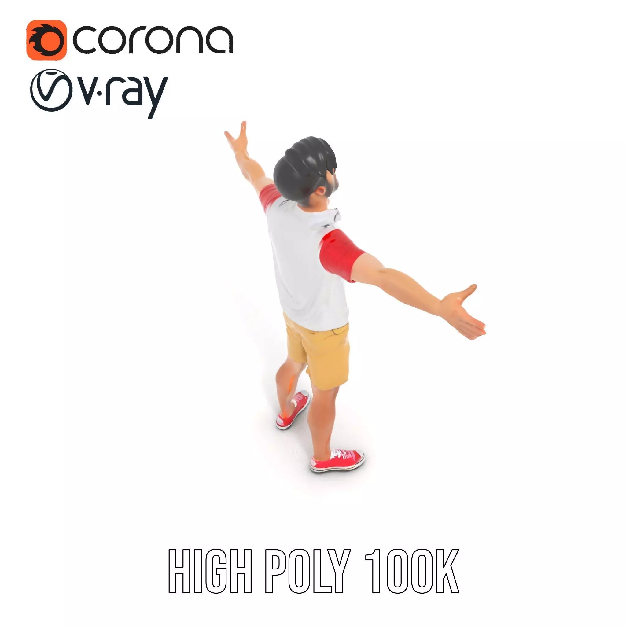 Casual Summer Outfit model pack Low-poly 3D model_17