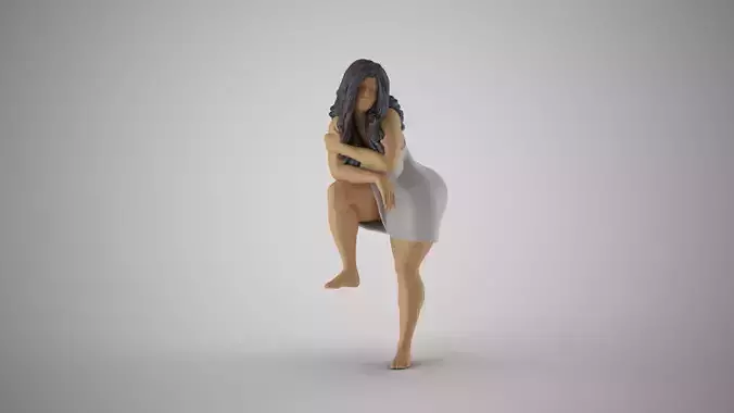 Crouching Woman Figure