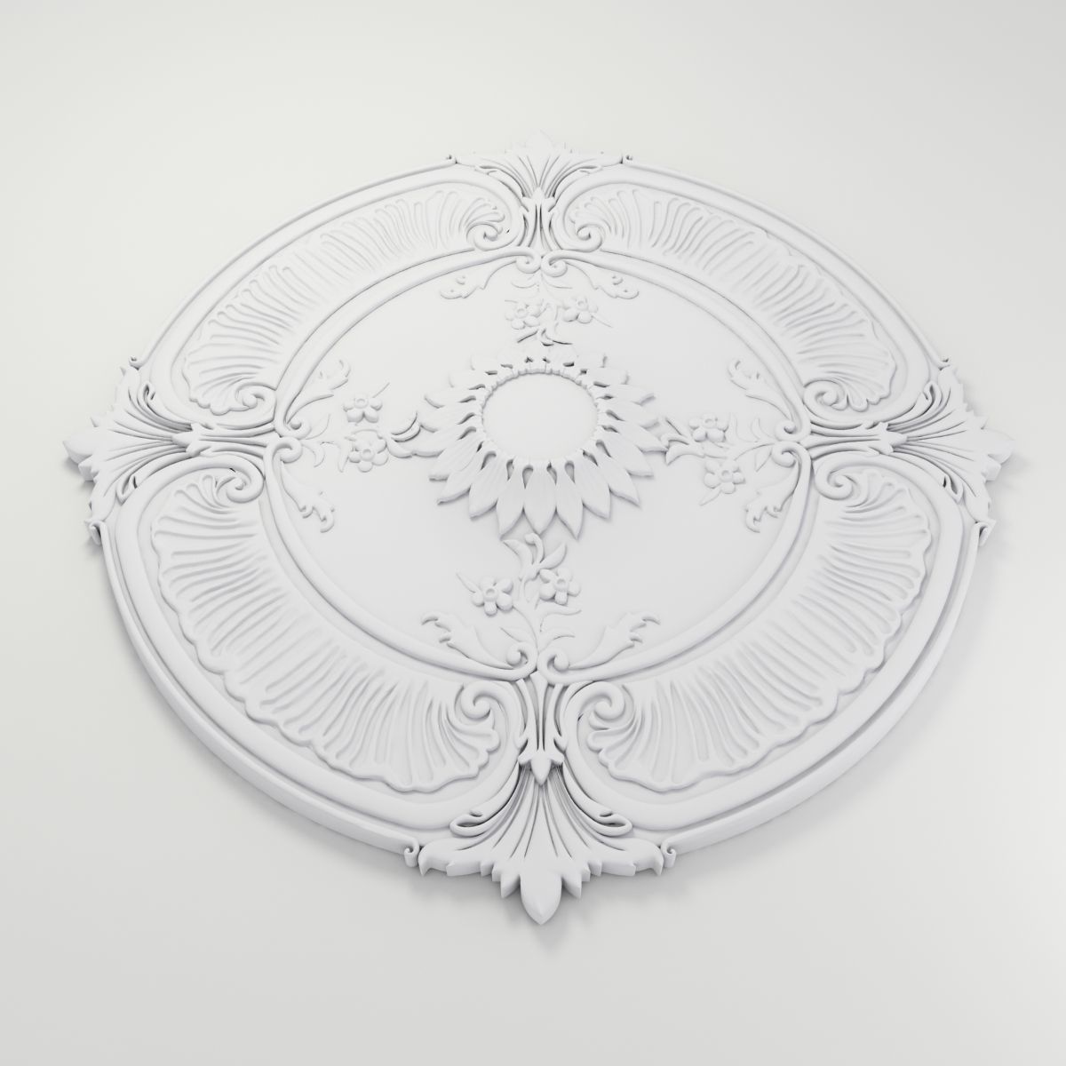 Ceiling medallion  3D model_6