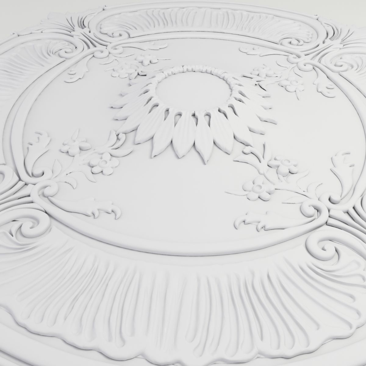 Ceiling medallion  3D model_9