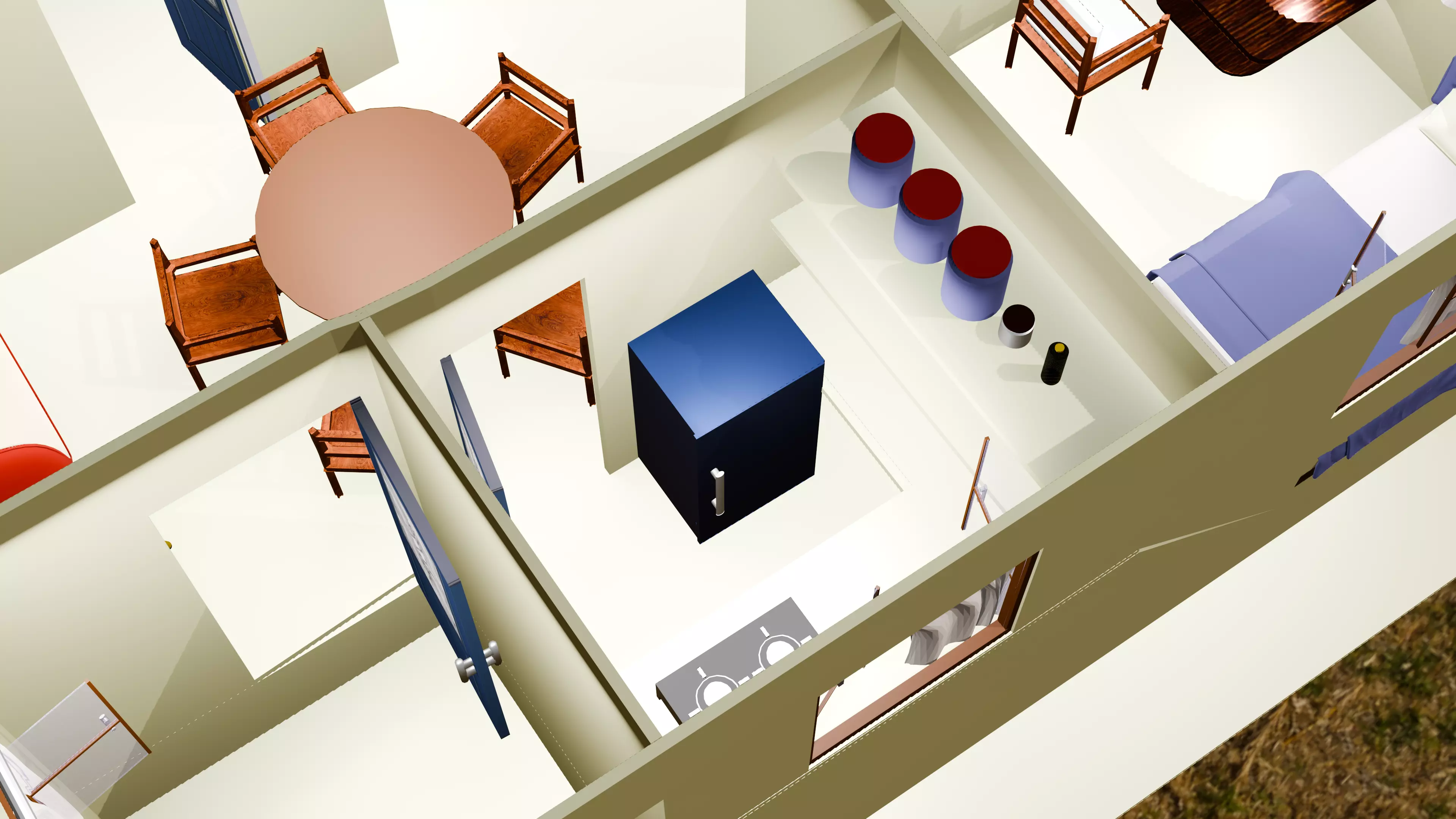 Modern Home Pack And Low Poly House Collection Low-poly 3D model_15