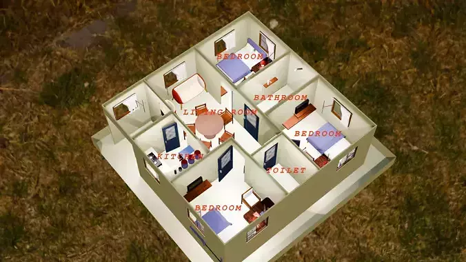 Modern Home Pack And Low Poly House Collection Low-poly 3D model