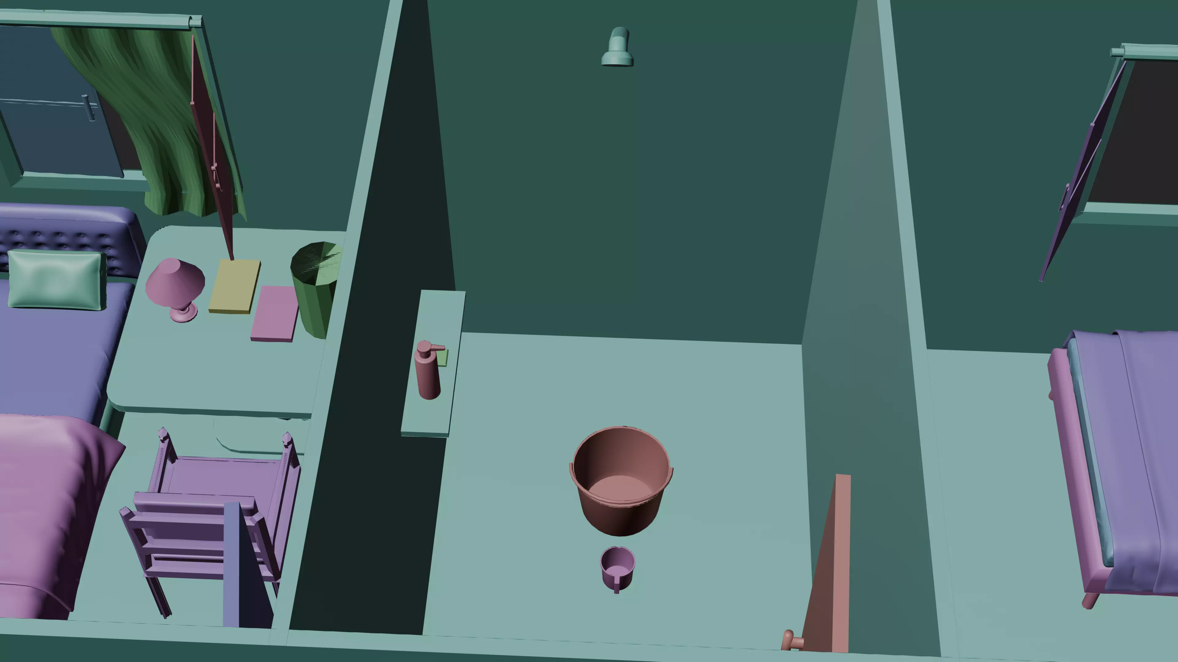 Modern Home Pack And Low Poly House Collection Low-poly 3D model_5