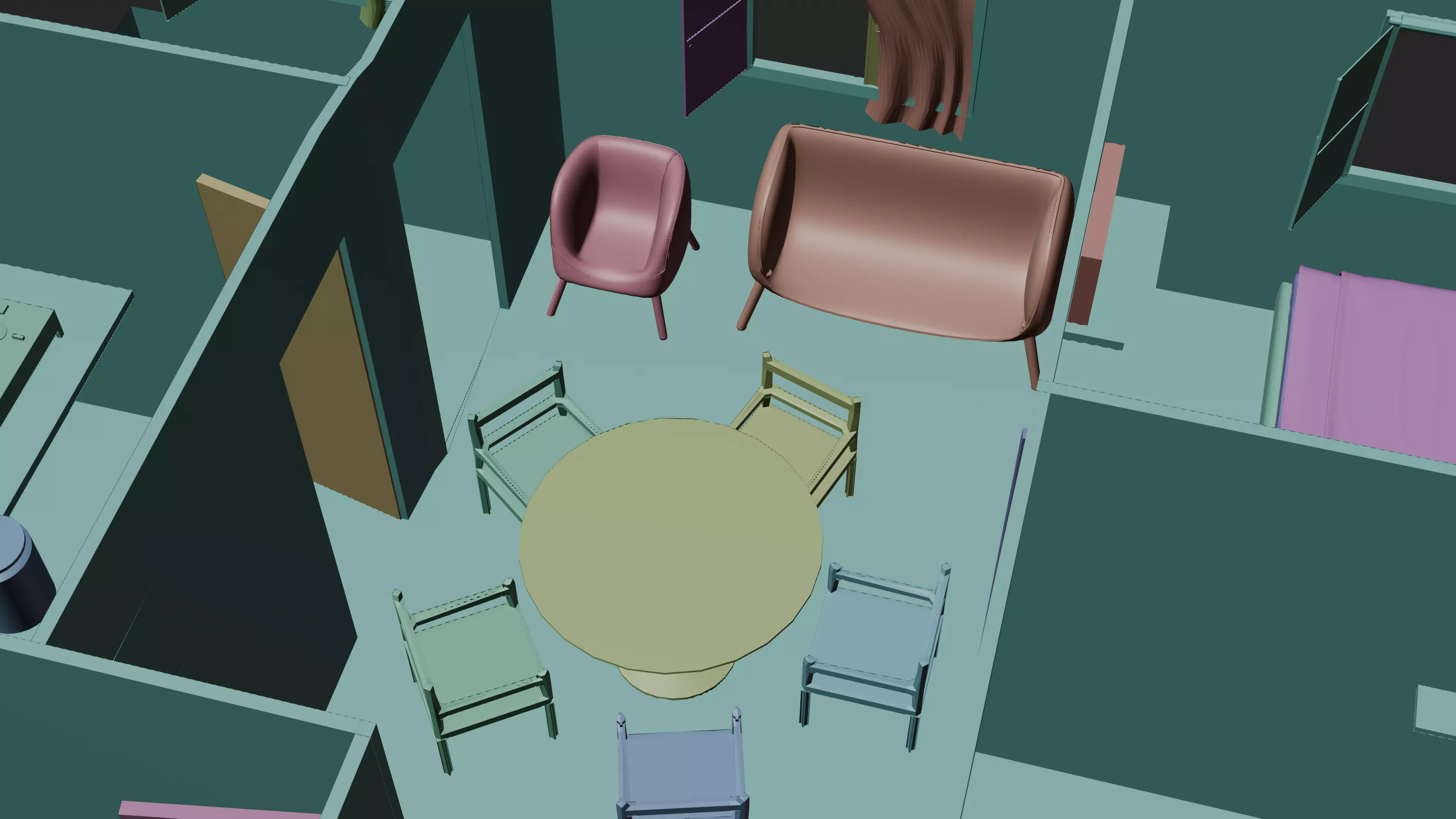 Modern Home Pack And Low Poly House Collection Low-poly 3D model_9