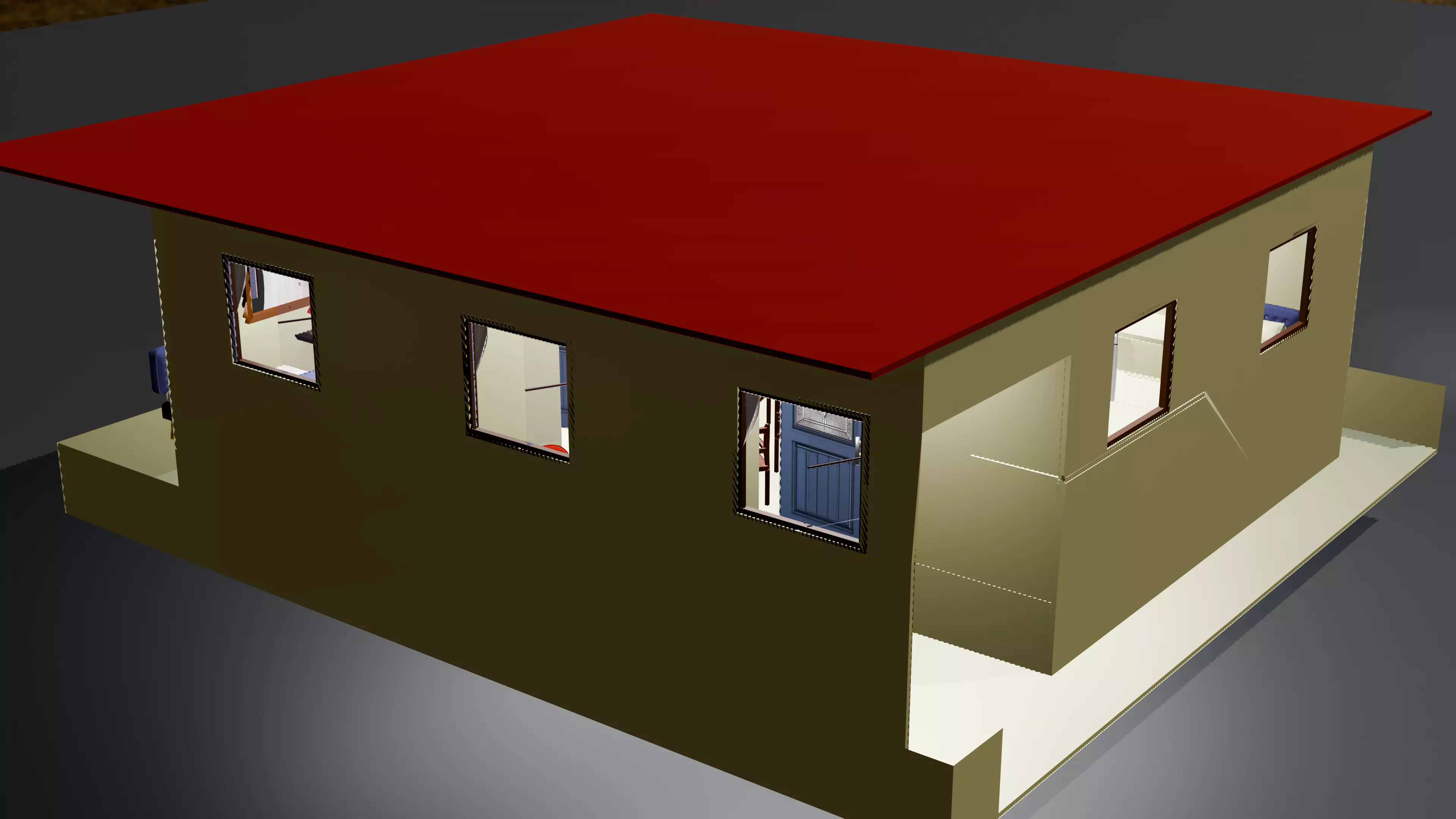 Modern Home Pack And Low Poly House Collection Low-poly 3D model_17