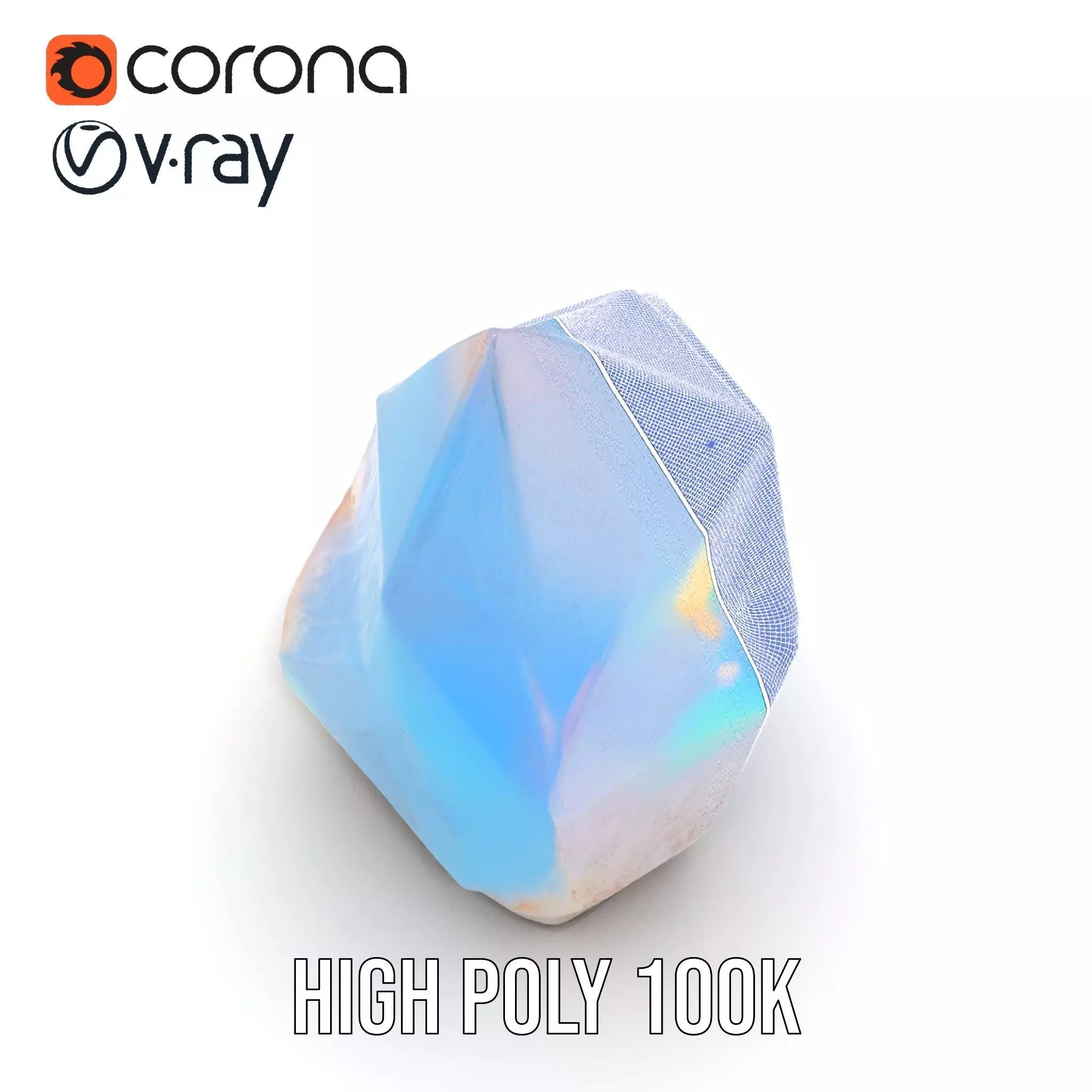 Iridescent Crystal Gem model pack Texture_33