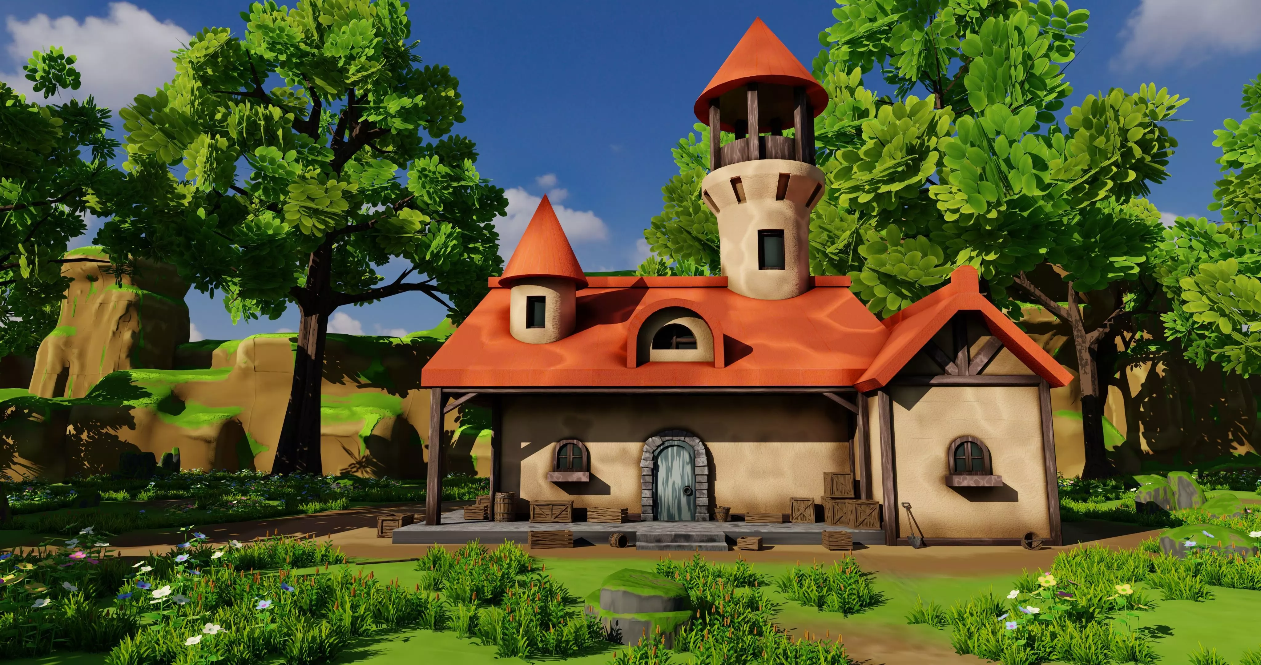 House 8 With Environment 3D model_5