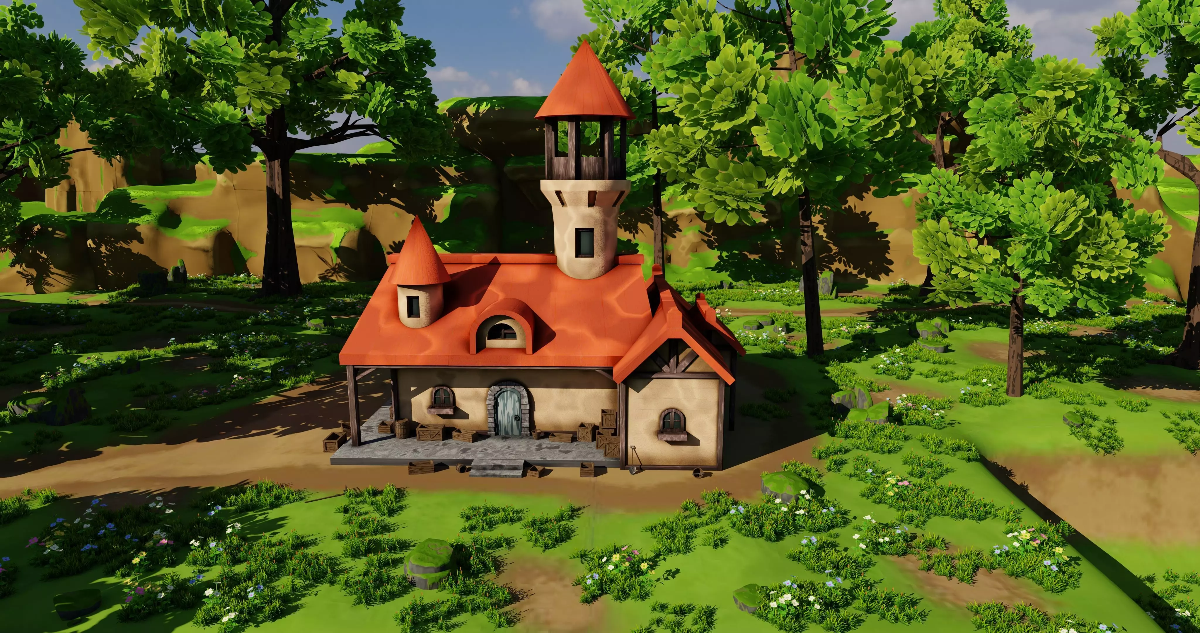 House 8 With Environment 3D model_12