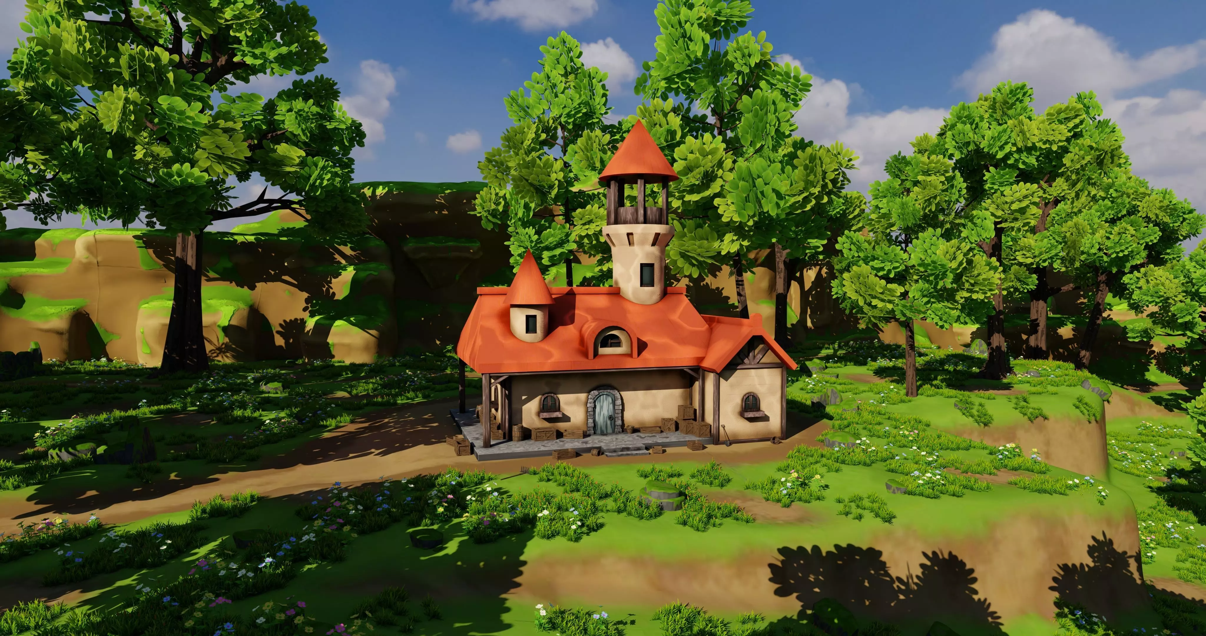 House 8 With Environment 3D model_2