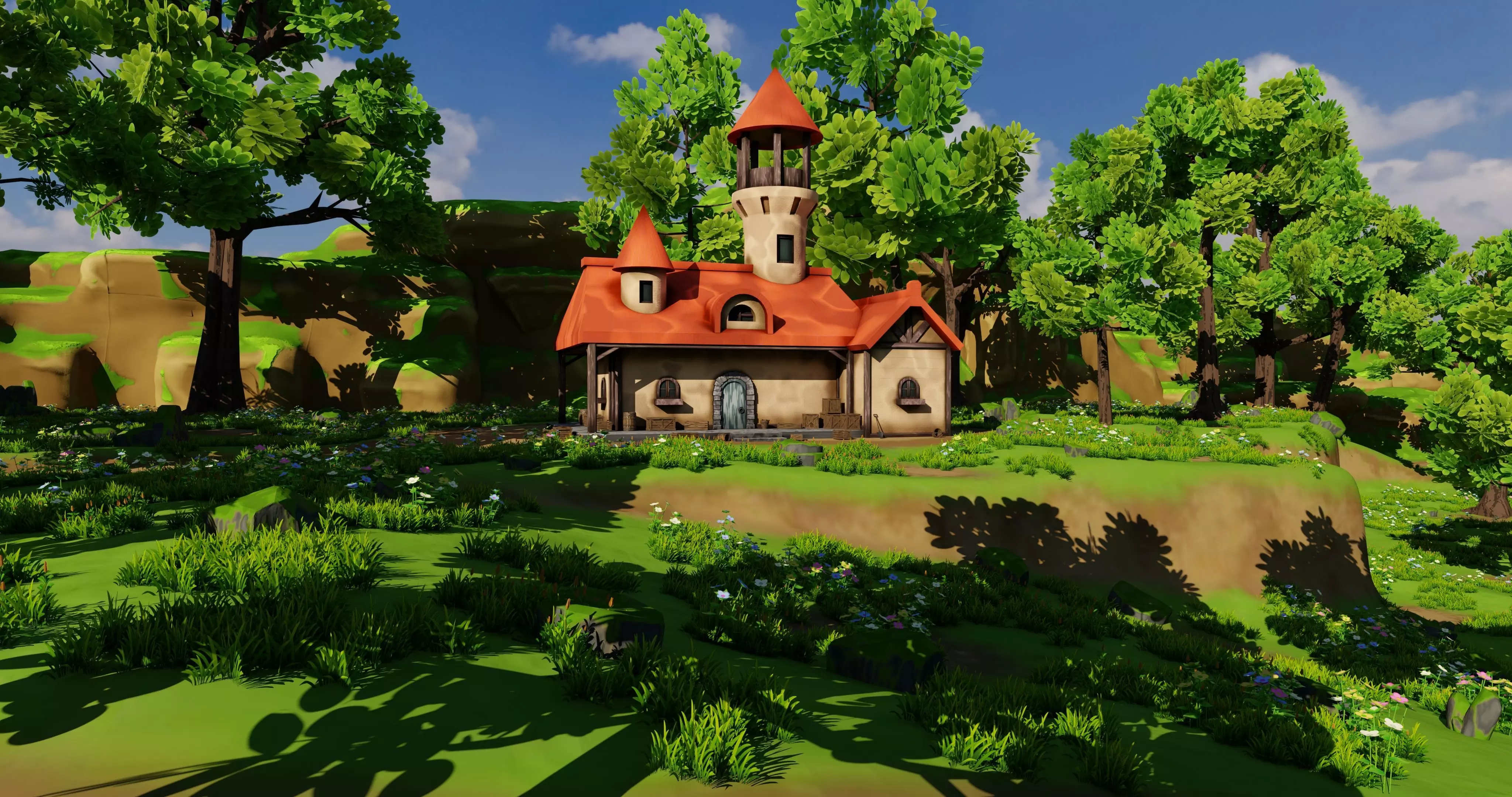 House 8 With Environment 3D model_1