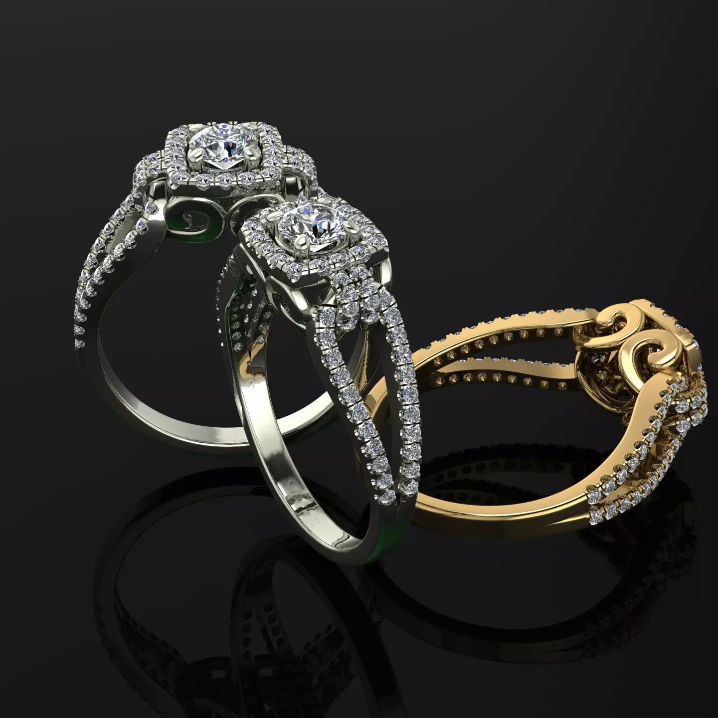 anillo lujo 3D print model_0