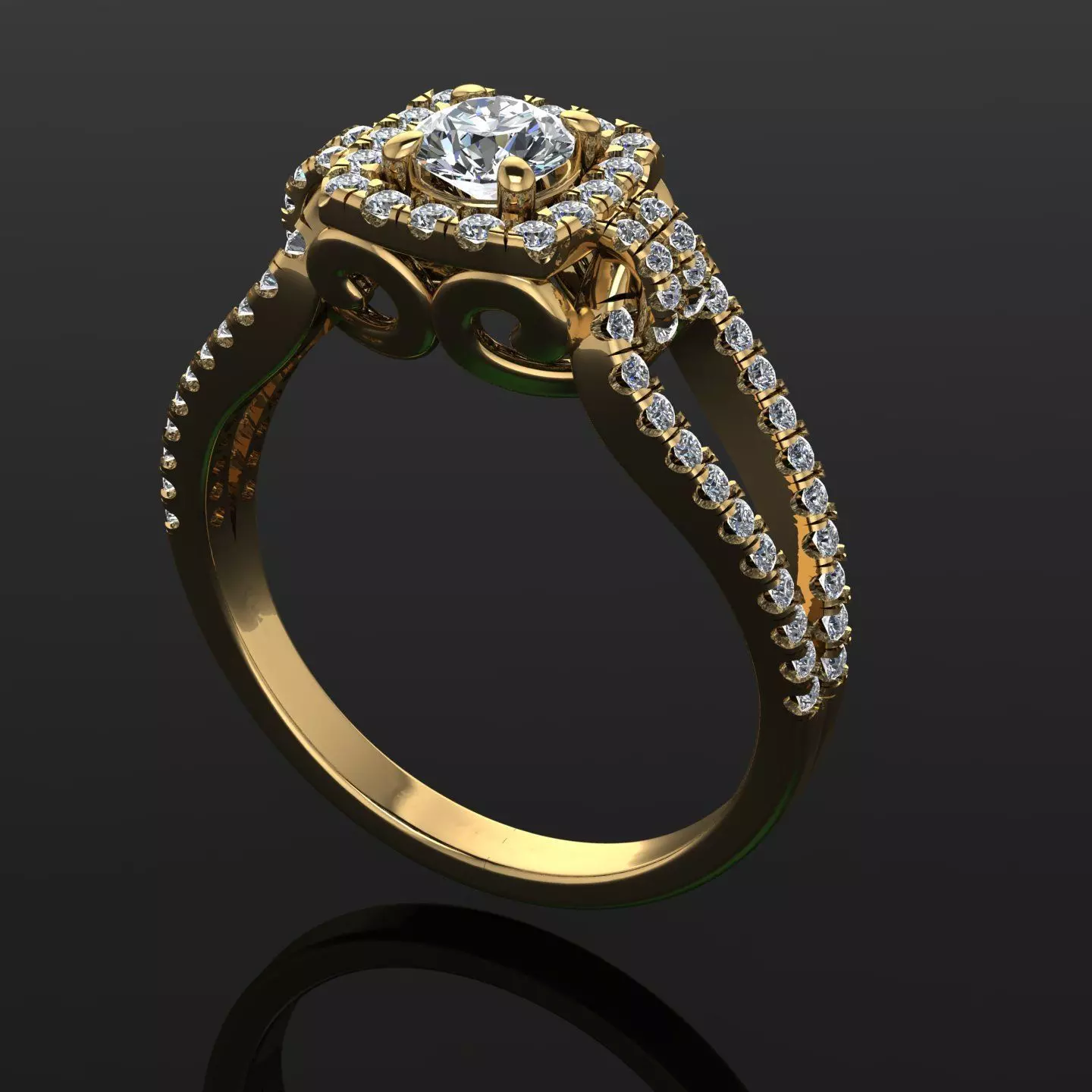 anillo lujo 3D print model_2