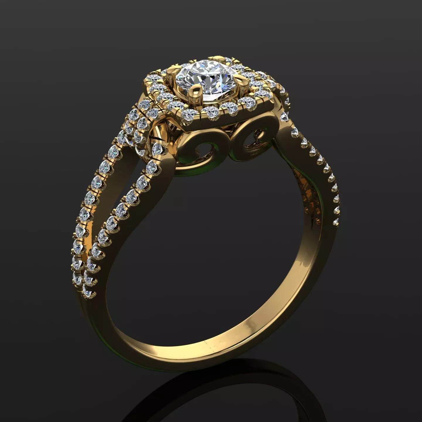 anillo lujo 3D print model_1