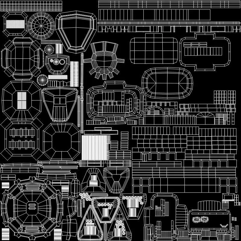 City Buildings Modular Urban Architecture Pack 3D model_12
