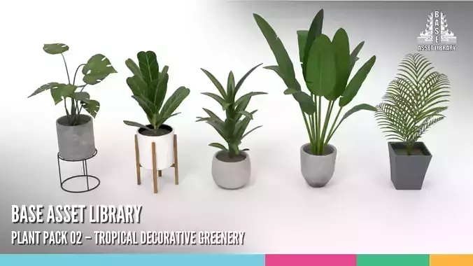 Plant Pack 02 Tropical Decorative Greenery