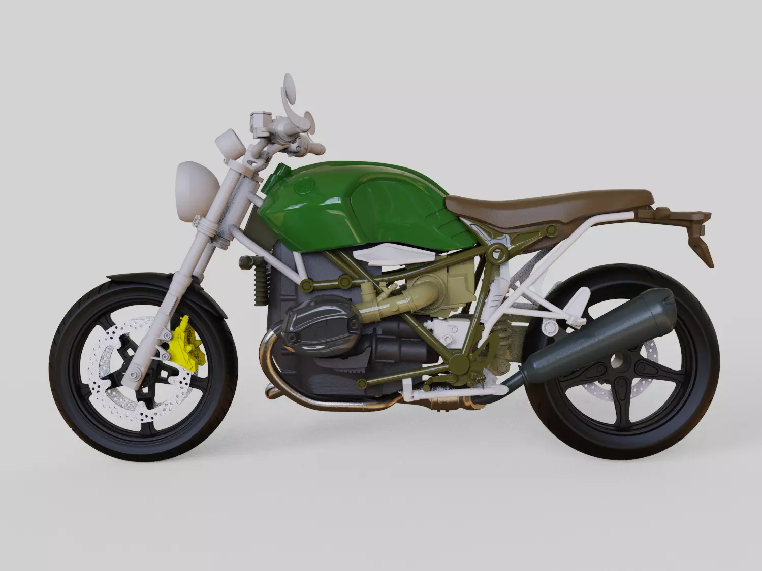 Scrambler r9t STL Fusion 360 3D print model_1