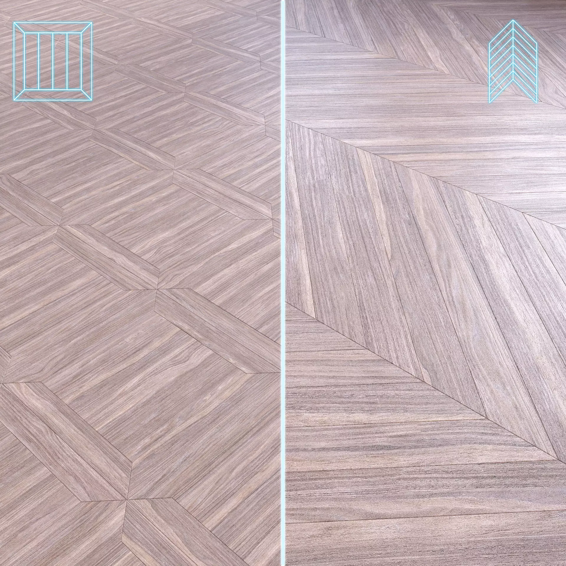 Parquet - Laminate - Wooden floor 2 in 1 Low-poly 3D model