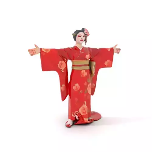 Elegant Geisha Kimono model pack